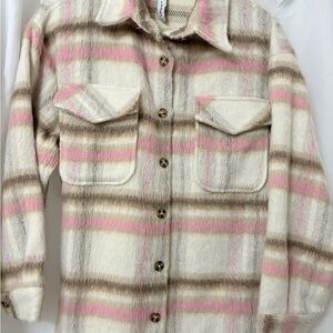 Grace+ Karma Plaid Button-Up Shirt Jacket